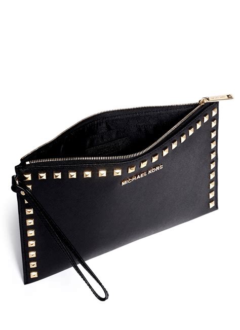 michael kors purses small clutch|michael kors studded clutch.